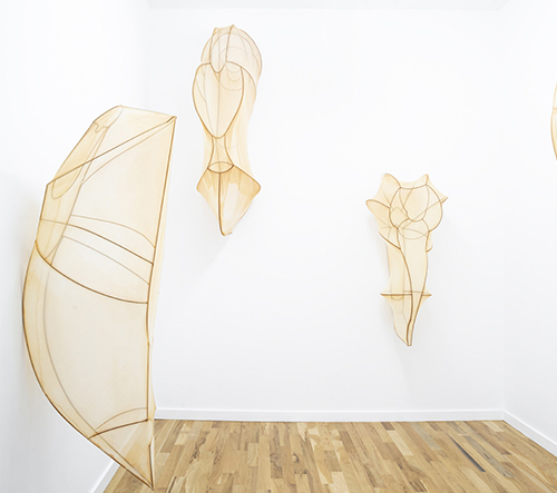 Rosemary Holliday Hall představila sérii skulptur představujících proměnu hmyzu v lidském měřítku